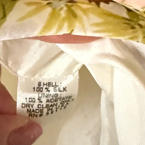 Vintage Kathlin Argiro Atelier Strapless Midi Floral Dress 100% Silk - Picture 7 of 7